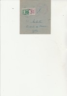 RECEPISSE TAXE N° 69 + N° 84 --SERVICE DEPARTEMENTAL DE LA MAIN - D'OEUVRE -LYON 1947 - 1859-1959 Lettres & Documents