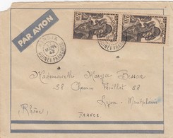 LETTRE  GUINEE. 17 MARS 42. PAIRE N° 158. KYNDIA POUR LYON   / 2 - Covers & Documents