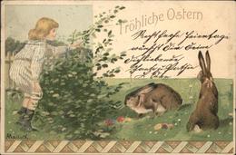 11242506 Mailick Ostern Hasen Kind Kuenstlerlitho - Kley