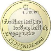 Pièce Commémorative 3  Euros Slovénie 2015 "  500 Ans De L' Imprimerie " - Eslovenia