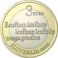 Pièce Commémorative 3  Euros Slovénie 2015 "  500 Ans De L' Imprimerie " - Slowenien