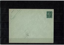 BR38Z - ENVELOPPE SEMEUSE LIGNEE15c 147x112 Mm DATE 411 VARIETE DE LA SURCHARGE TAXE REDUITE - Standard Covers & Stamped On Demand (before 1995)