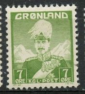 Greenland 1938 7o Christian X Issue #3 MLH - Neufs