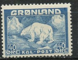 Greenland 1938 40o Polar Bear Issue #8  MH - Nuovi