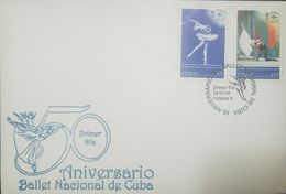 L) 1998 CUBA, 50TH ANNIVERSARY OF THE NATIONAL BALLET OF CUBA, DANCER, FDC - Lettres & Documents