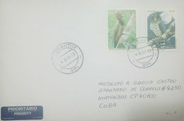 L) 2008 BRAZIL, BIRDS, OWL, WOODPECKER, NATURE, FAUNA, CIRCULATED COVER FROM BRAZIL TO CUBA, FDC - Brieven En Documenten