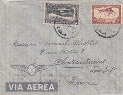 COVER CONGO-BELGE. 30 3 37.  TO FRANCE. BEH - RUTSHURU - CHATEAUBRIANT   / 2 - Lettres & Documents