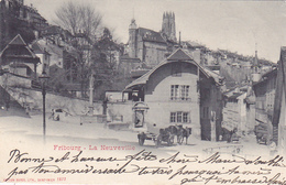 Cpa-sui-fribourg-la Neuveville-animée Avec Attelage-edi Burgy N°1877 - FR Fribourg