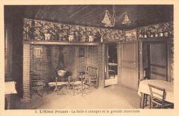 LOT  46  SOUSCEYRAC   L'HOTEL PRUNET  LA SALLE A MANGER ET LA GRANDE CHEMINEE - Sousceyrac