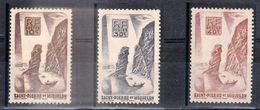Petit Lot De Timbres De SAINT PIERRE ET MIQUELON - N° 325 à 327 De 1947 - Unused Stamps