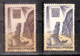 Petit Lot De Timbres De SAINT PIERRE ET MIQUELON - N° 325 à 326 De 1947 - Unused Stamps