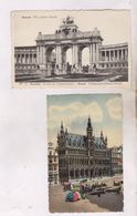 2 CPA BRUXELLES, GRAND PLACE ET ARCADE DU CENTENAIRE (voir Timbres) - Lotti, Serie, Collezioni