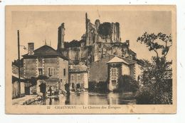 Cp , 86, CHAUVIGNY , Ed. Galeries Françaises , N° 22 , Le Château Des Evêques , Voyagée 1955 - Chauvigny