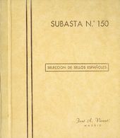 26 1974. SUBASTA Nº150 SELECCION DE SELLOS ESPAÑOLES. José A. Vicenti. Madrid, 1974. - Autres & Non Classés