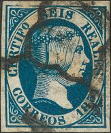 117 º 10. 1851. 6 Reales Azul. Color Muy Intenso. MAGNIFICO. Cert. CEM. (Edifil 2018: 1475€) - Andere & Zonder Classificatie