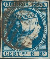 136 º 20, 21. 1853. 5 Reales Verde Y 6 Reales Azul (defectitos Sin Importancia). MAGNIFICOS. (Edifil 2018: 780€) - Sonstige & Ohne Zuordnung