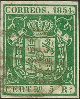 146 º 25, 26. 1854. 2 Reales Rojo Y 5 Reales Verde (defectitos Sin Importancia). MAGNIFICOS. (Edifil 2018: 297€) - Other & Unclassified