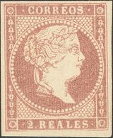 180 * 49, 50. 1855. 1 Real Azul Y 2 Reales Violeta. MAGNIFICOS. (Edifil 2018: 125€) - Sonstige & Ohne Zuordnung