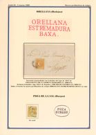 186 SOBRE 52. (1860ca). Espectacular E Importantísima Colección De Altísimo Nivel Del 4 Cuartos Amarillo De 1860-62, Inc - Sonstige & Ohne Zuordnung