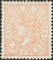 220 * 96. 1867. 50 Mils Castaño Claro. PIEZA DE LUJO. - Other & Unclassified