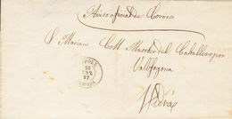 222 SOBRE. 1867. RIPOLL (GERONA) A VIDRA (GERONA). Fechador RIPOLL / GERONA Y Manuscrito "Aviso Oficial De Correos" (sol - Autres & Non Classés