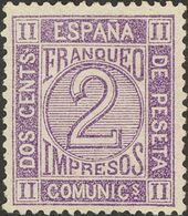 232 * 116, 116a. 1872. 2 Cts Gris Y 2 Cts Violeta (dos Tonalidades). Excelentes Centrajes. MAGNIFICOS. (Edifil 2014: 85€ - Autres & Non Classés