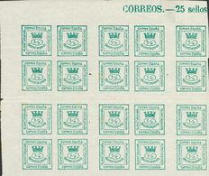 238 * 130(4). 1873. 4/4 Cts Verde Amarillo, Bloque De Cuatro (conservación Habitual), Esquina De Pliego. MAGNIFICO Y RAR - Sonstige & Ohne Zuordnung