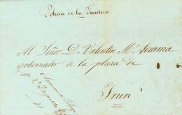 255 SOBRE. 1837. BEHOBIA (GUIPUZCOA) A IRUN, Circulada Durante La I Guerra Carlista, En El Interior Del País Vasco, El C - Andere & Zonder Classificatie