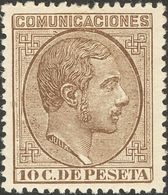 296 * 192. 1878. 10 Cts Castaño. Color Intenso Y Excepcional Centraje. PIEZA DE LUJO. - Other & Unclassified