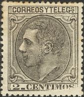 299 * 200. 1879. 2 Cts Negro. Excepcional Color Y Centraje. PIEZA DE LUJO. - Andere & Zonder Classificatie