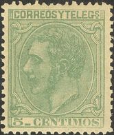 300 * 201. 1879. 5 Cts Verde. Excepcional Color Y Centraje. PIEZA DE LUJO. - Sonstige & Ohne Zuordnung