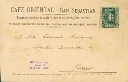 317 SOBRE 242. 1906. 5 Cts Verde. Tarjeta Postal De MADRID A GALDAR (manuscrito "y Lo Que Me Da La Gana"). Matasello De  - Other & Unclassified