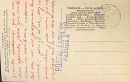 331 SOBRE. 1907. Tarjeta Postal Interior De BARCELONA. Marca POSTAL EXPRESS / CANUDA, 8, En Azul Y Fechador BARCELONA /  - Sonstige & Ohne Zuordnung