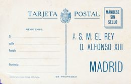 344 (*) . (1910ca). Tarjeta Postal ADHESION A S.M. EL REY DON ALFONSO XIII, Preparada Para Circular Sin Sello A Modo De  - Other & Unclassified