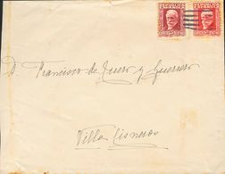 438 SOBRE 658, 659. (1931ca). 25 Cts Carmín Y 30 Cts Rojo Carmín. Dirigida A VILLA CISNEROS (SAHARA). Remitida A La Colo - Sonstige & Ohne Zuordnung