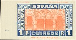 541 (*) 833/35P. 1937. Serie Completa. ENSAYOS DE COLOR Y SIN DENTAR, Sobre Cartulina Blanca Gruesa. MAGNIFICA. - Other & Unclassified