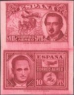 603 (*) 990P, 992P. 1945. 10 Pts Violeta Lila (Conde De San Luis) Y 10 Pts Violeta Lila (García Morato), Unidos En Parej - Sonstige & Ohne Zuordnung