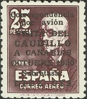 622 ** 1090. 1951. CAUDILLO A CANARIAS CON NUMERO. Centraje Excepcional. MAGNIFICO. Cert. CEM. (Edifil 2018: +1060€) - Andere & Zonder Classificatie