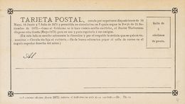679 (*) EPPR4. 1873. 5 Cts Negro. TARJETA POSTAL PROVISORIA "Novísima Edición (Junio 1873)...". MAGNIFICA Y RARA, EDITAD - Other & Unclassified