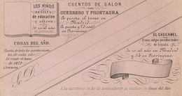 683 (*) EPP20. 1873. Sin Valor, Negro Sobre Rosa. TARJETA POSTAL PRECURSORA. FRONTAURA. MAGNIFICA Y RARA. - Andere & Zonder Classificatie