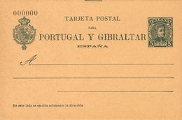 707 (*) EP43N. 1903. 5 Cts Verde Sobre Tarjeta Entero Postal Nº000000. MAGNIFICA. (Edifil 2017: 105€) - Andere & Zonder Classificatie