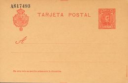 711 (*) EP45. 1904. 10 Cts Naranja Sobre Tarjeta Entero Postal. MAGNIFICA. (Edifil 2018: 129€) - Autres & Non Classés