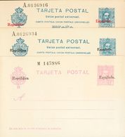 722 (*) EP61/63. 1931. Juego Completo De Tres Tarjetas Entero Postales Con Habilitación Manual. MAGNIFICAS Y RARO CONJUN - Andere & Zonder Classificatie