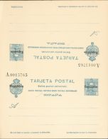 725 (*) EP65. 1931. 25 Cts + 25 Cts Azul Sobre Tarjeta Entero Postal, De Ida Y Vuelta. MAGNIFICA Y RARA. (Edifil 2018: 3 - Other & Unclassified