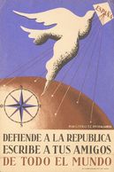 767 SOBRE. 1938. Tarjeta Postal Ilustrada (doblez En Parte Inferior) DEFIENDE A LA REPUBLICA ESCRIBE A TUS AMIGOS DE TOD - Sonstige & Ohne Zuordnung