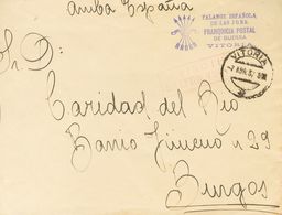 780 SOBRE. 1937. VITORIA A BURGOS. Marca De Franquicia FALANGE ESPAÑOLA / DE LAS J.O.N.S. / FRANQUICIA POSTAL / DE GUERR - Sonstige & Ohne Zuordnung
