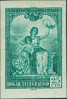 858 * 11As. 1934. 25 Cts Verde Claro. SIN DENTAR. MAGNIFICO. (Edifil 2018: 60€) - Andere & Zonder Classificatie