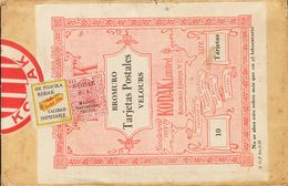 868 SOBRE. (1923ca). 10 Cts Rosa KODAK / S.A. / MADRID / BARCELONA / SEVILLA (viñeta A La Izquierda). Sobre De Tarjetas  - Andere & Zonder Classificatie