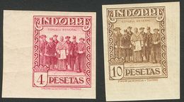 889 ** 15/27s. 1929. Serie Completa, Borde De Hoja. SIN DENTAR. MAGNIFICA Y MUY RARA. (Edifil 2018: 1585€) - Other & Unclassified