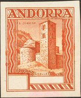 900 (*) 16P. 1929. Sin Valor, Rojo. PRUEBA DE PUNZON, Sin Cifra Ni Valor. MAGNIFICA Y MUY RARA. - Autres & Non Classés